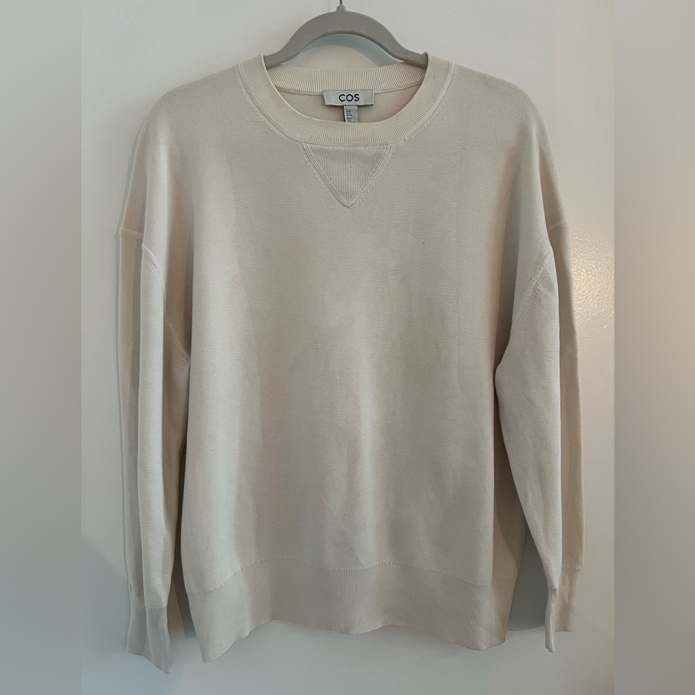 COS Women’s Crewneck Sweater in Off White